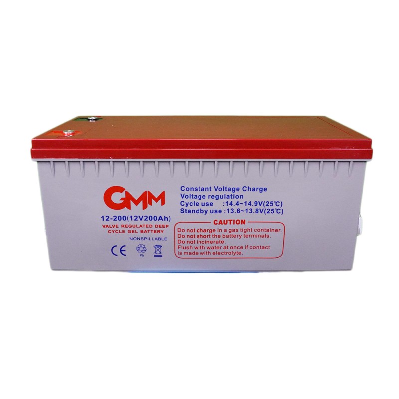 GMM brand deep cycle Gel battery 200Ah