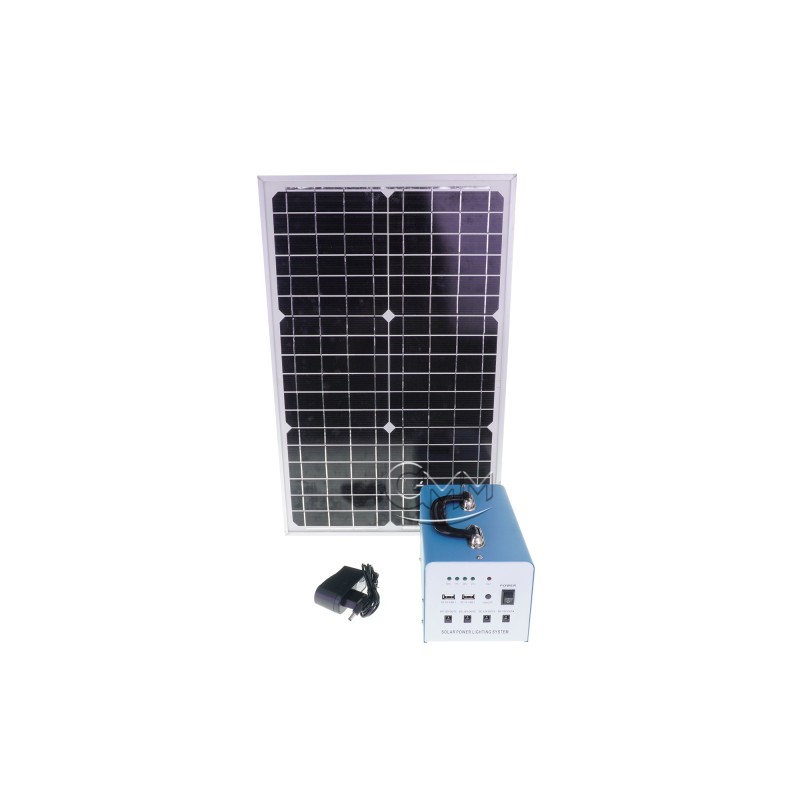 20W solar system with DC lamp charger
