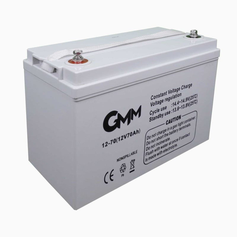 GMM brand AGM lead acid battery 70Ah deep cycle